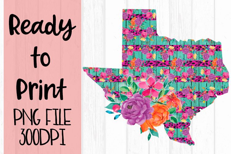 Bright Funky Texas Ready to Print example image 1