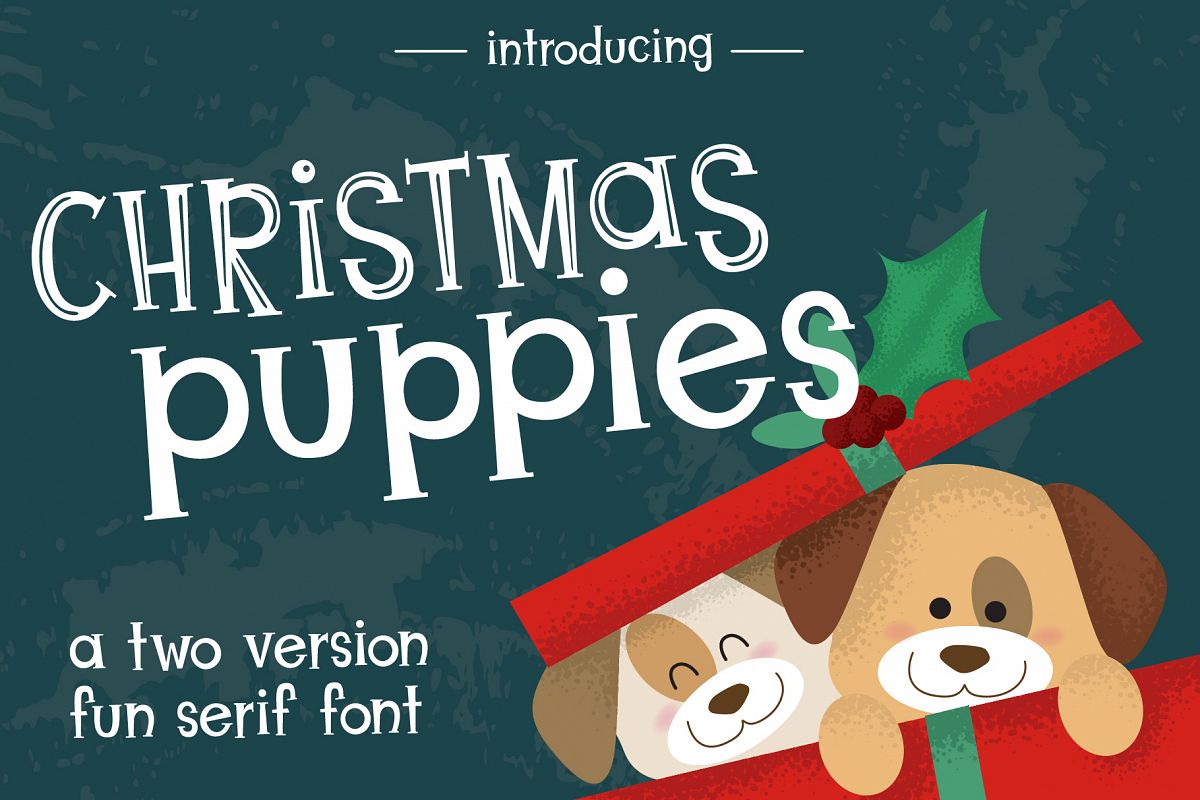 Christmas Puppies Font Pair example image 1