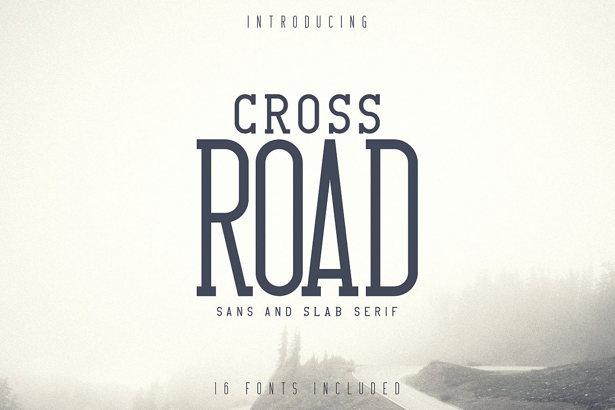 Crossroad -Vintage typeface|16 fonts example image 1