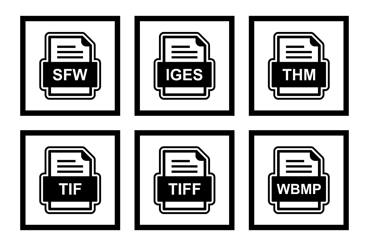 Set Of File Formats Icons example image 1
