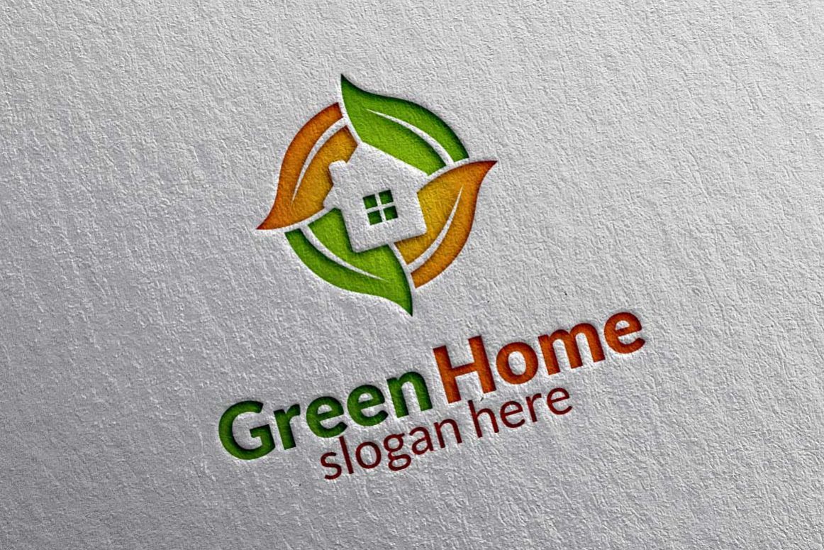 Real estate Logo, Green Home Logo 3 example image 1