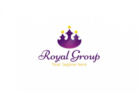 Royal Group - Abstract Crown Shape with Studs as Human Icons example image 1