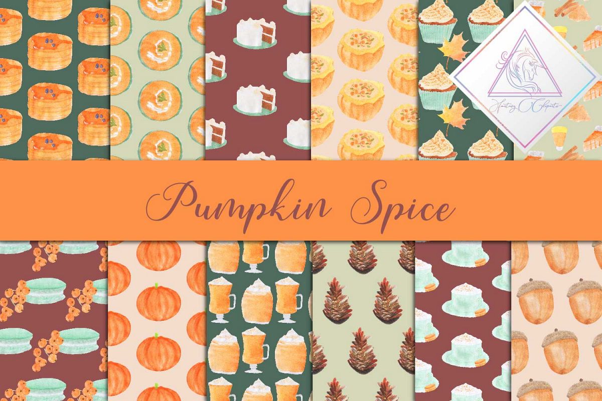 Pumpkin Spice Digital Paper example image 1