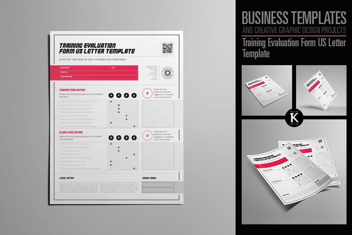 Training Evaluation Form US Letter Template example image 1