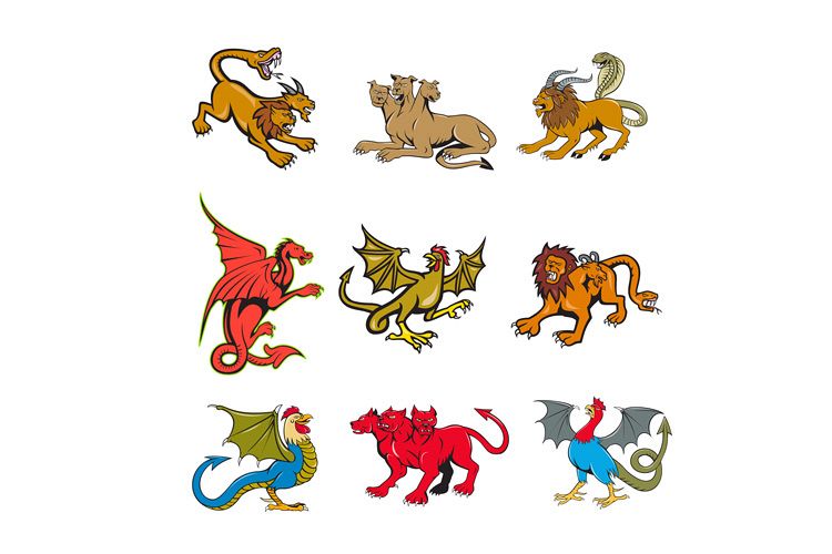 Mythical Creature Mascot Set example image 1