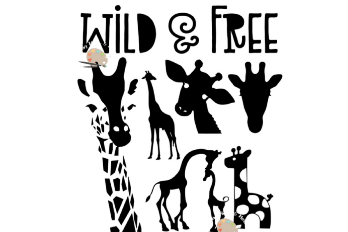 Download Giraffes bundle svg Wild and Free Giraffe silhouette svg cut file Giraffe themed baby room baby ...