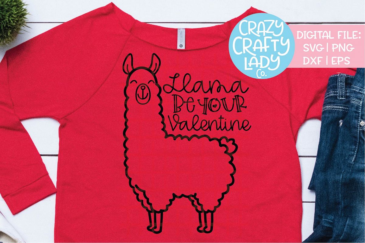 Download Llama Be Your Valentine SVG DXF EPS PNG Cut File (183152 ...