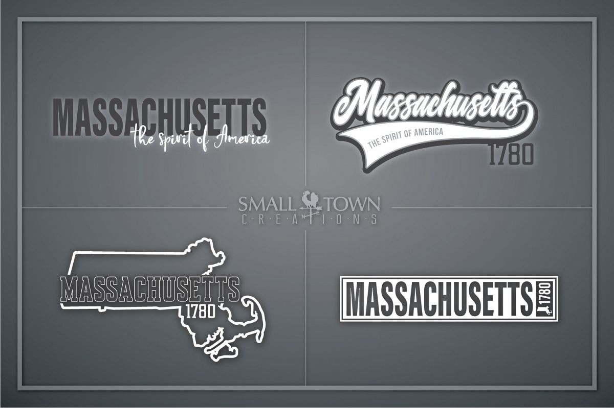 Massachusetts, Spirit of America, Logo, PRINT, CUT & DESIGN example image 1