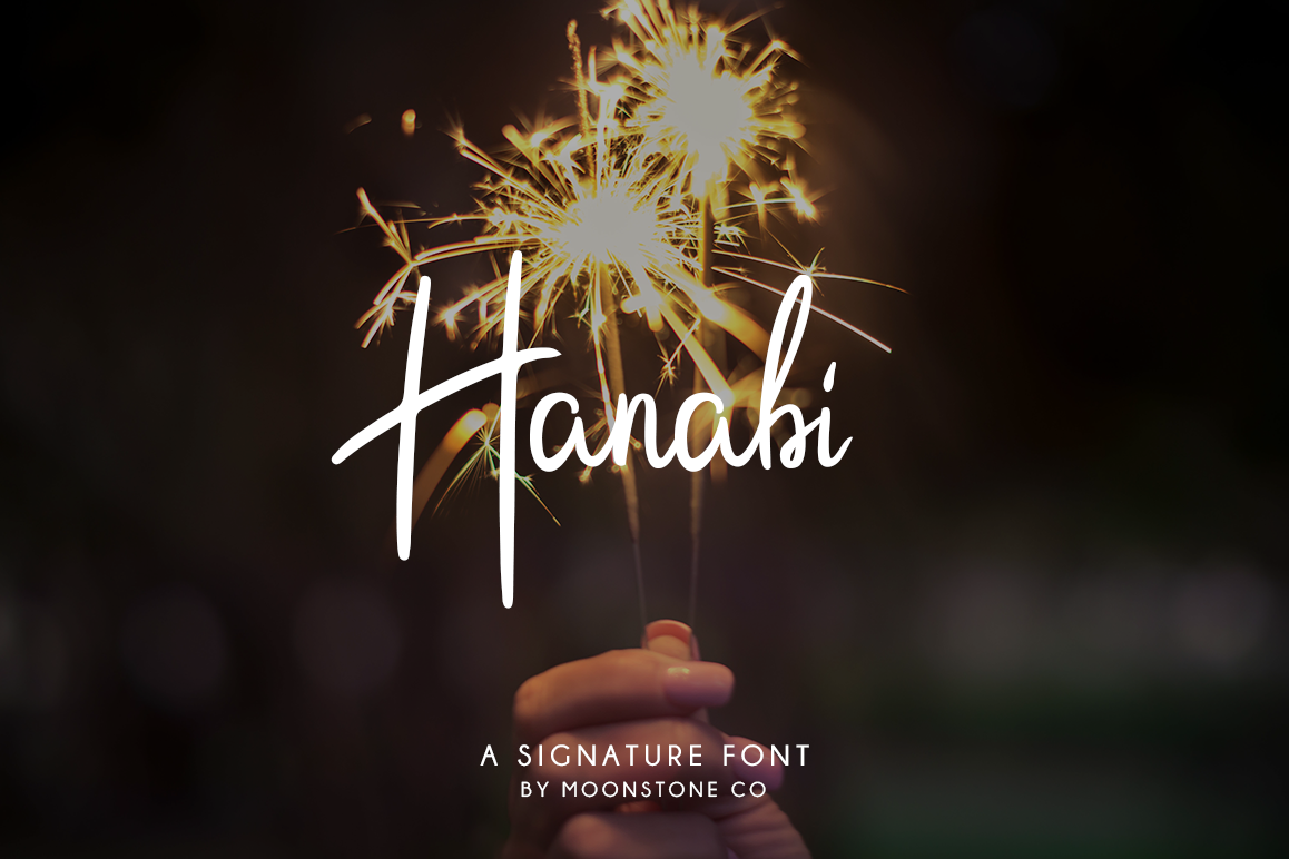 Hanabi Signature Font example image 1