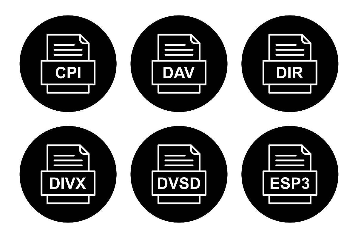 Set Of File Formats Icons example image 1