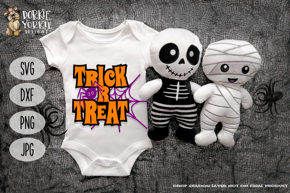 Trick or Treat - Halloween - Spider, Web - SVG Cut File example image 1