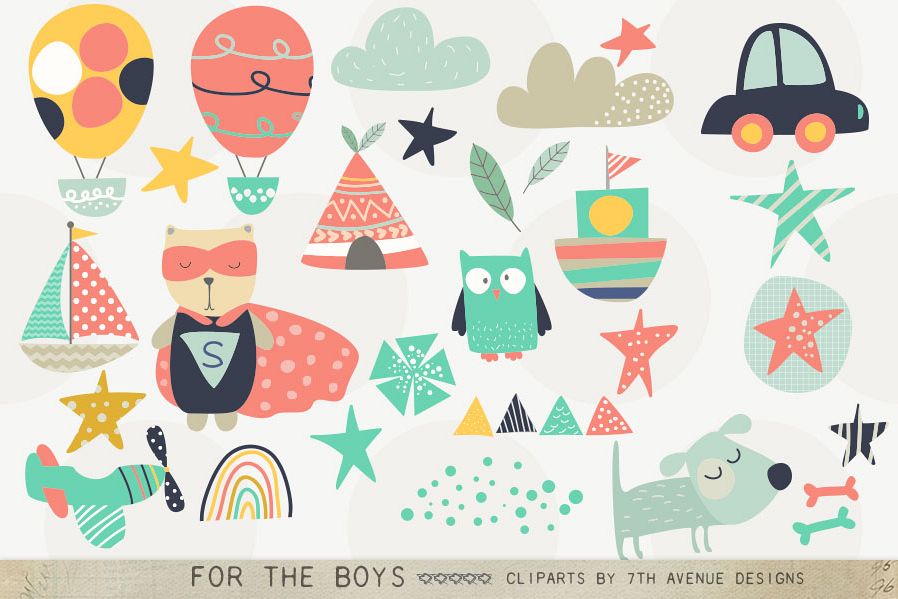 For the Boys Cliparts example image 1