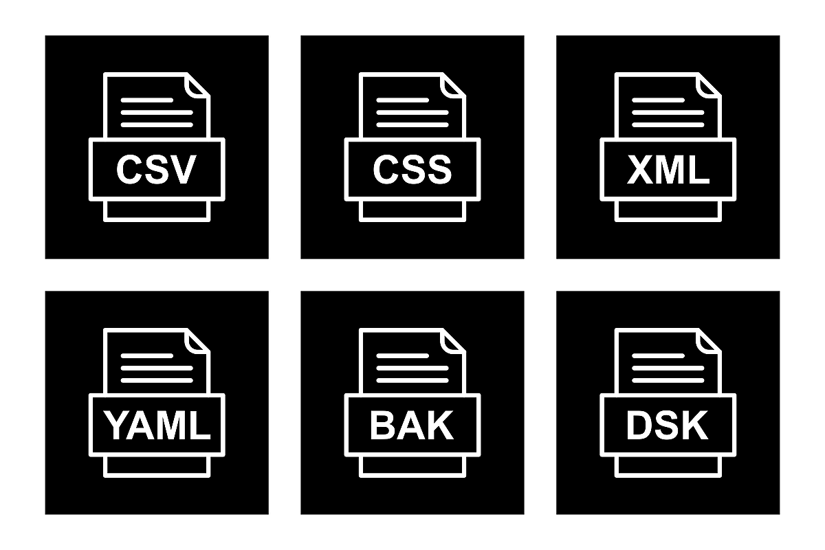 Set Of File Formats Icons example image 1