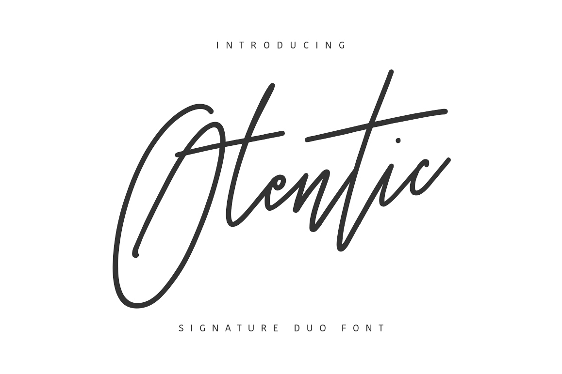 Otentic Signature Font example image 1