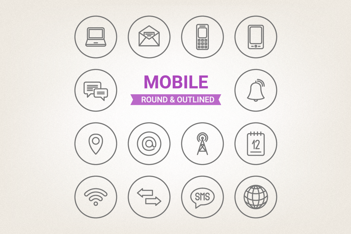 Circle Mobile Icons example image 1