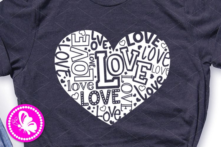 Love svg design Heart sign Valentines decor Girls t-shirt example image 1