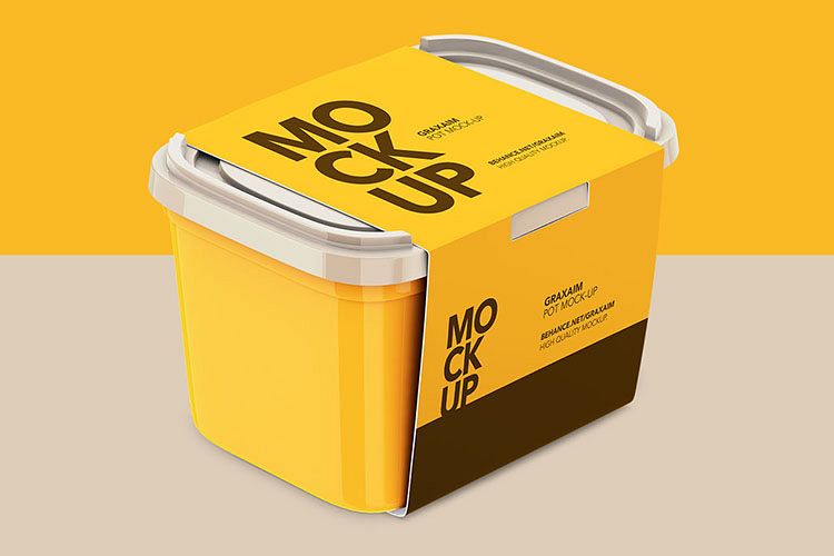 Plastic Container - With Paper Label example image 1