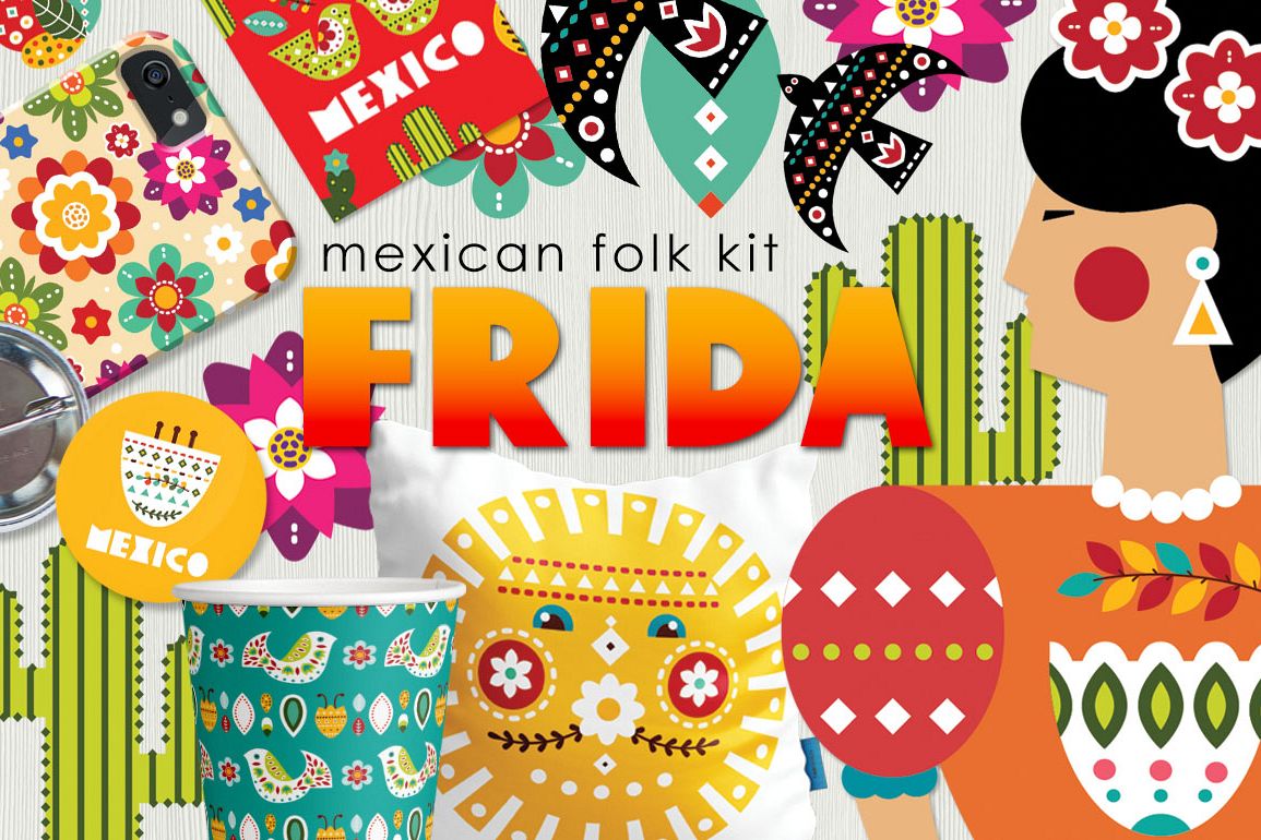 Frida - Mexican folk kit example image 1