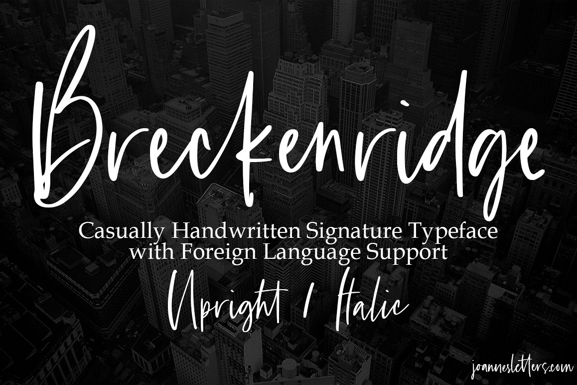 Breckenridge Signature Font Duo Casual Signature Typeface example image 1