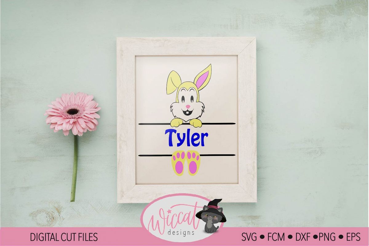 Easter Name banner, Easter bunny banner, example image 1