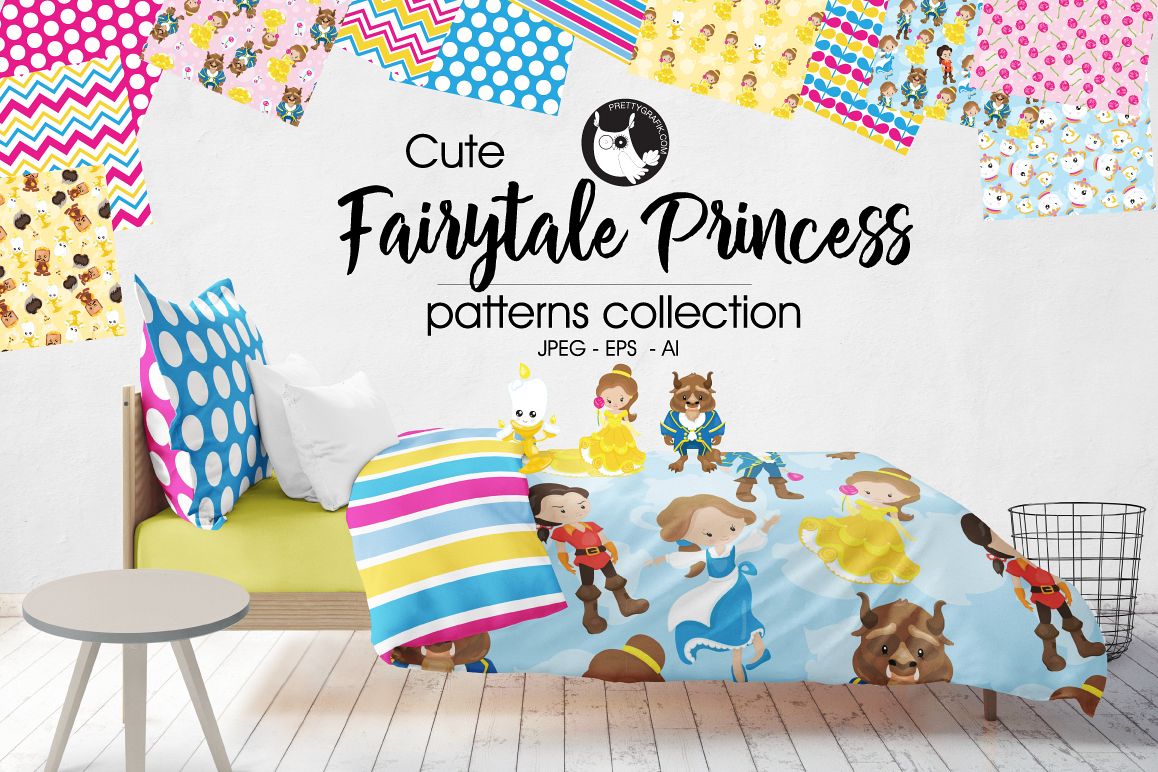 FAIRYTALE-PRINCESS , digital papers example image 1