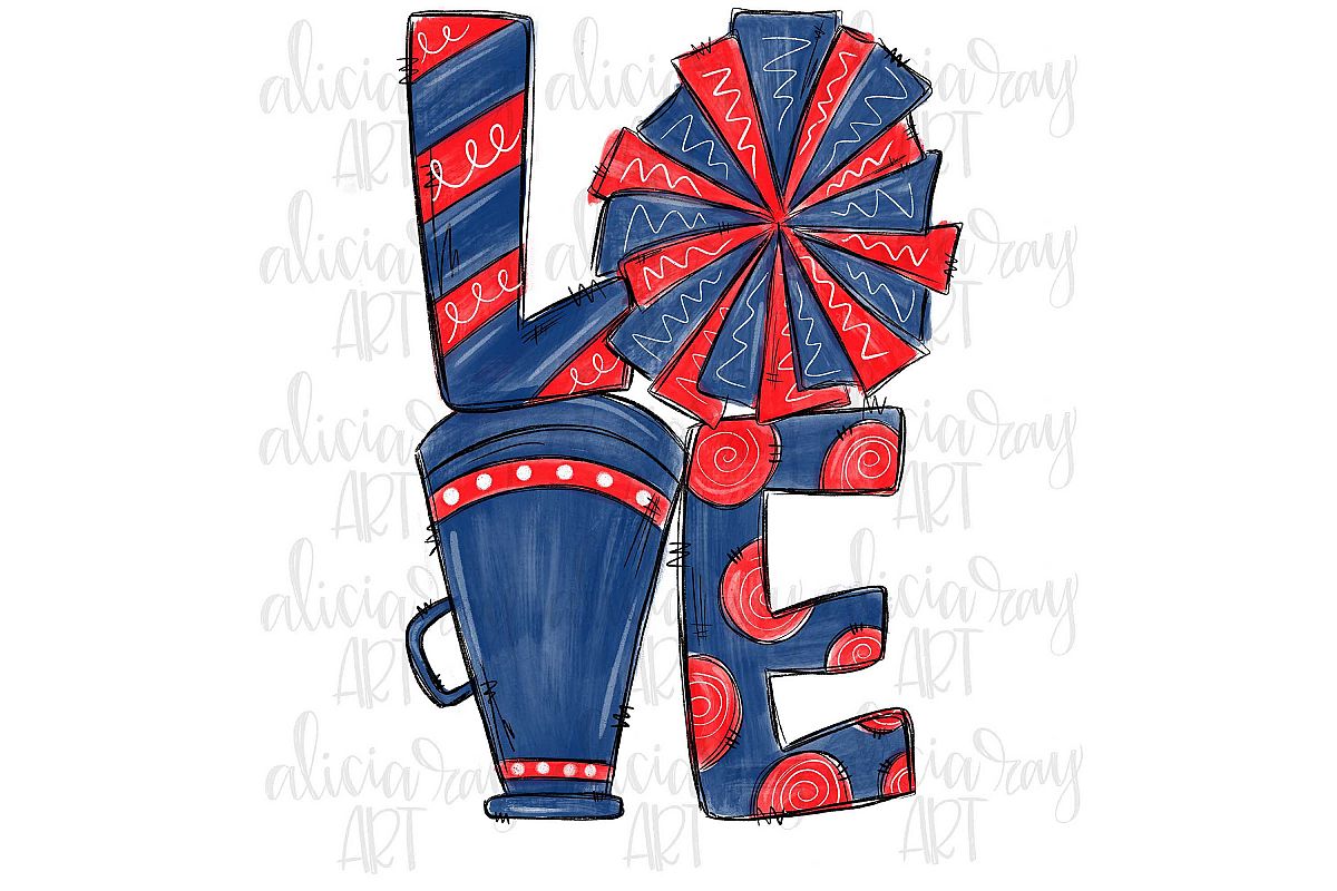 Cheer Love Navy and Red example image 1