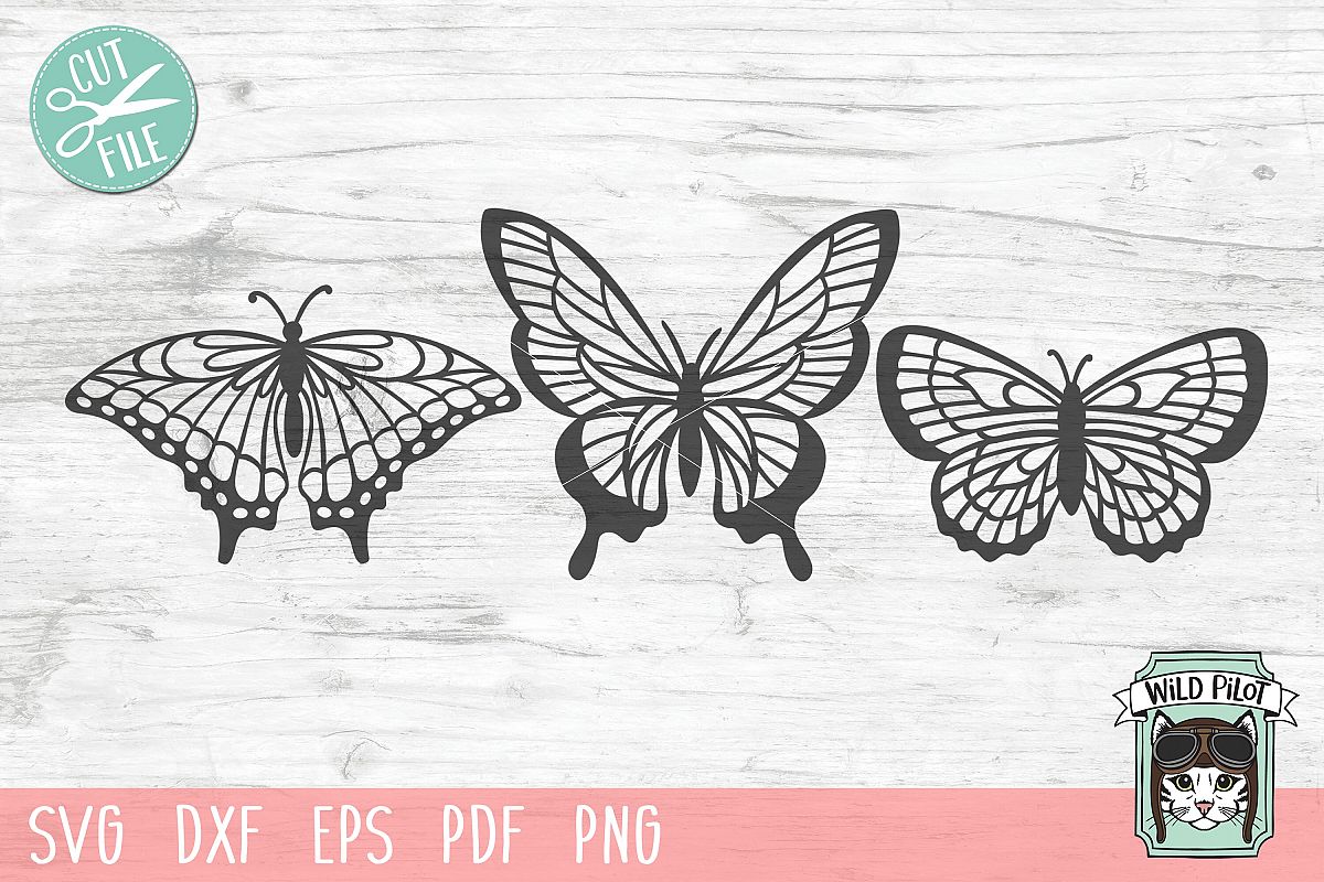 Butterfly SVG file, Butterflies cut file, Insects example image 1