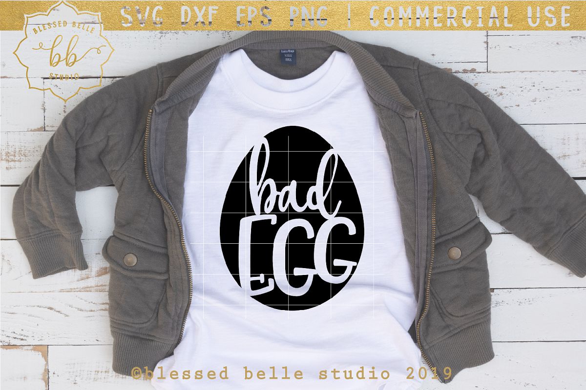 Easter SVG / Bad Egg SVG / SVG DXF EPS PNG example image 1
