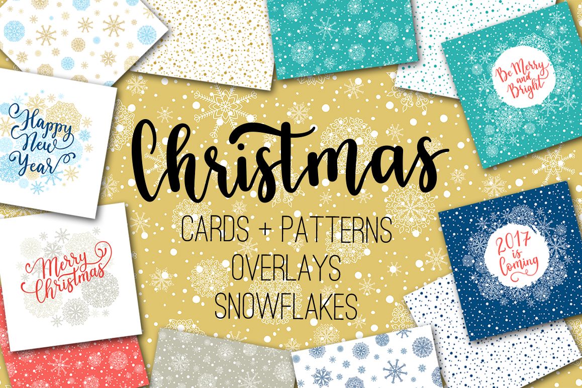 Christmas cards overlays patterns example image 1