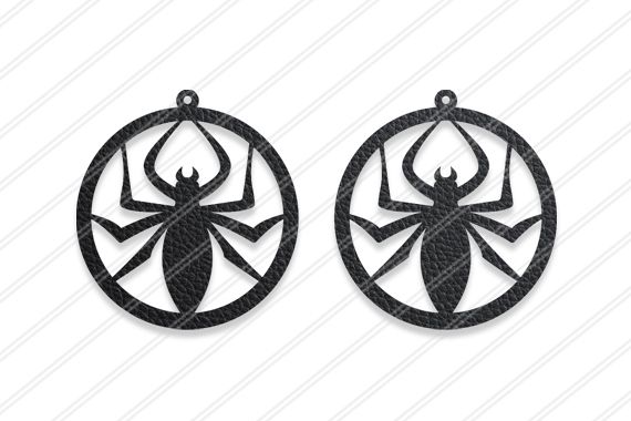 Download Spider Earrings svg,Black widow earrings,Halloween Jewelry