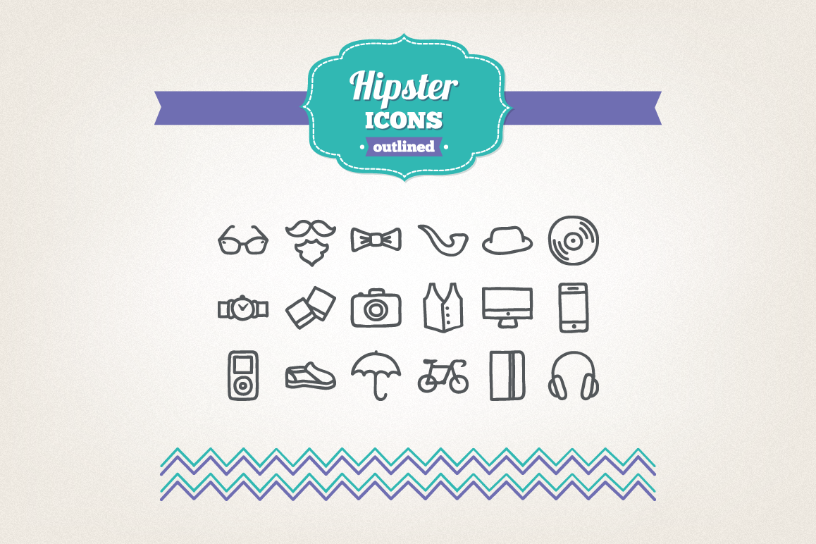 Hand Drawn Hipster Icons example image 1