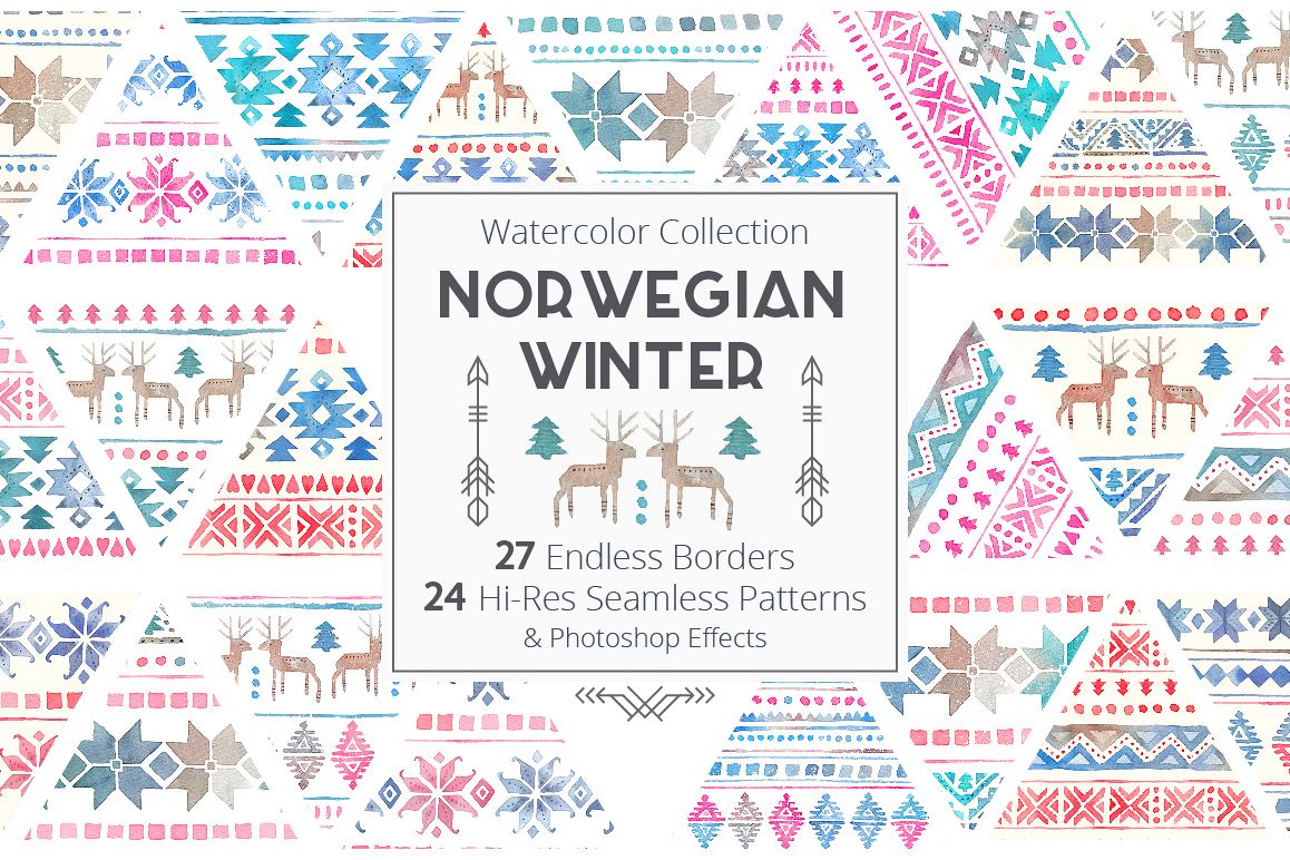 Norwegian Winter: Seamless Patterns example image 1