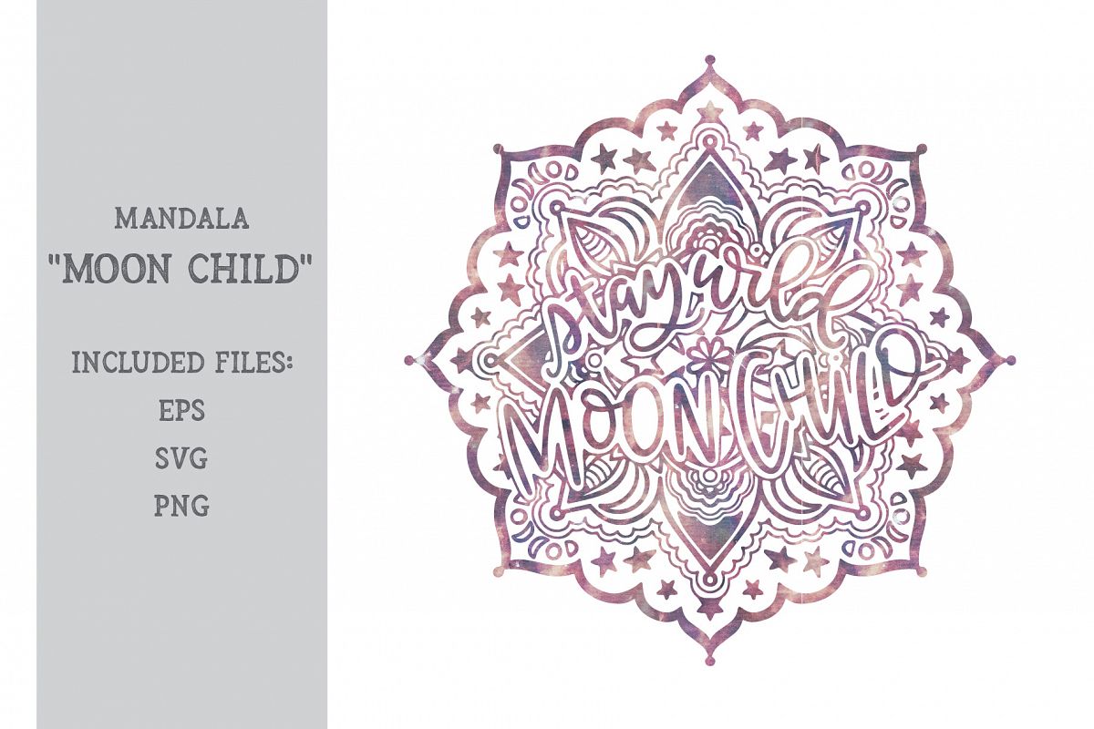 Download Mandala - Moon Child (302830) | SVGs | Design Bundles