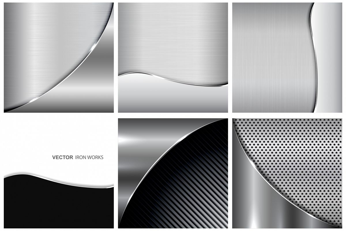 Collection of metallic backgrounds. example image 1