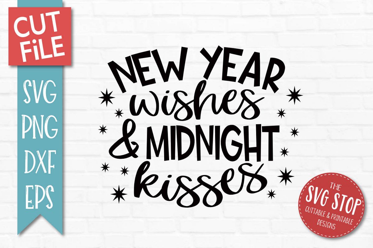 New Year Kisses SVG, PNG, DXF, EPS example image 1