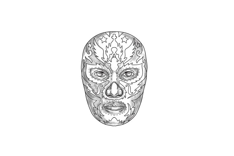 Lucha Libre Mask Tattoo example image 1