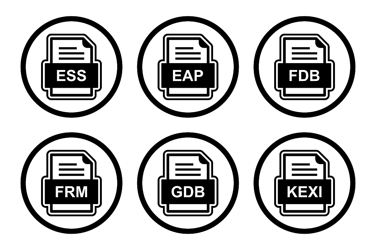 Set Of File Formats Icons example image 1