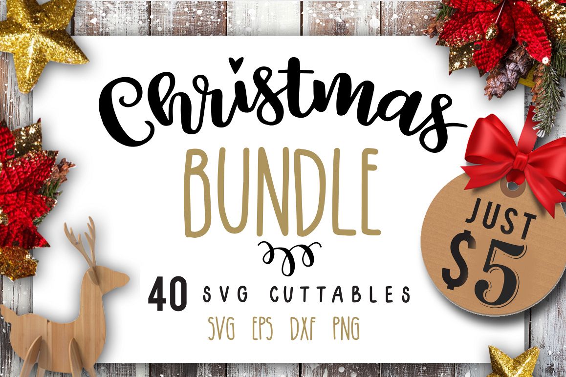 Christmas Bundle SVG bundle 40 designs Winter SVG example image 1