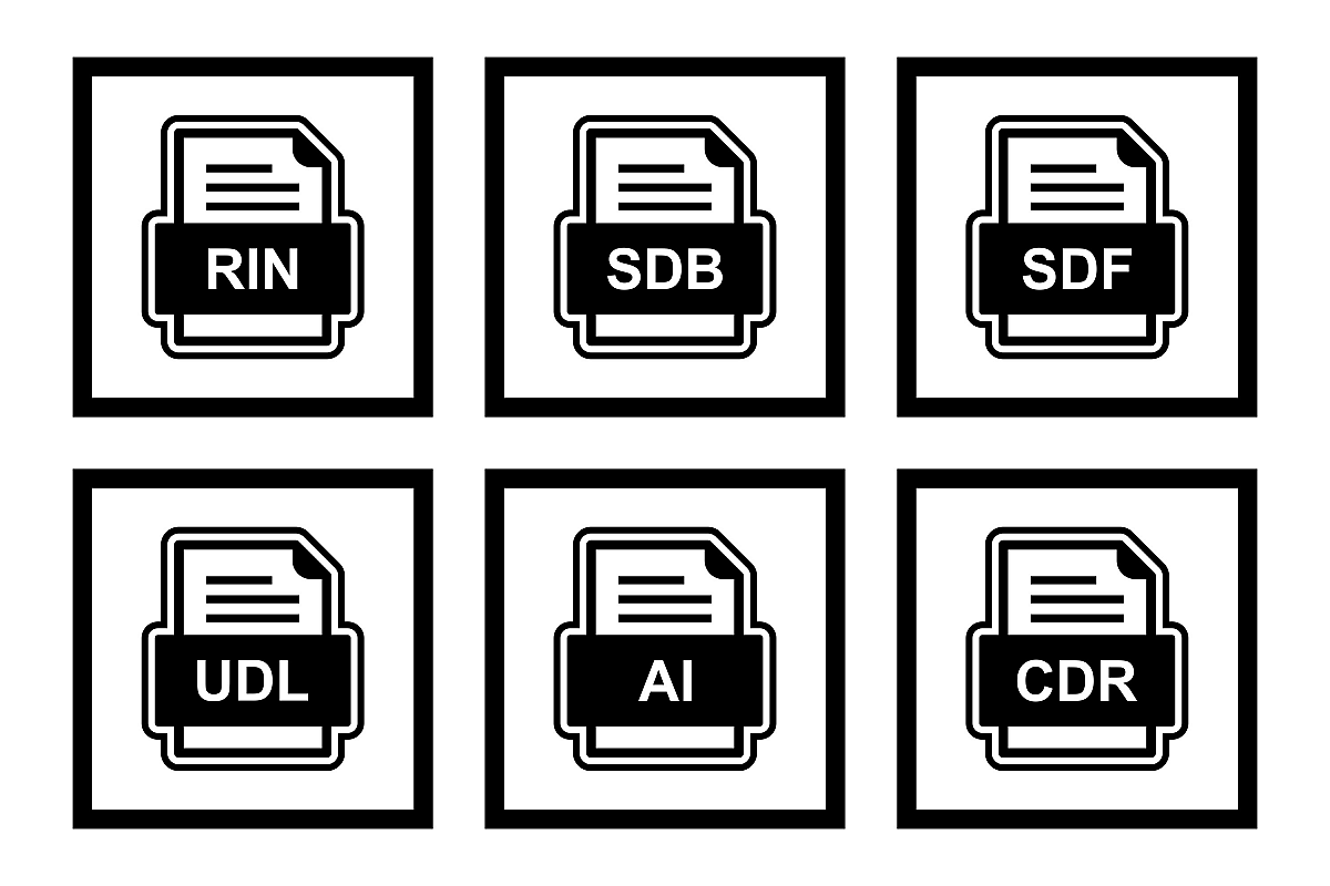 Set Of File Formats Icons example image 1