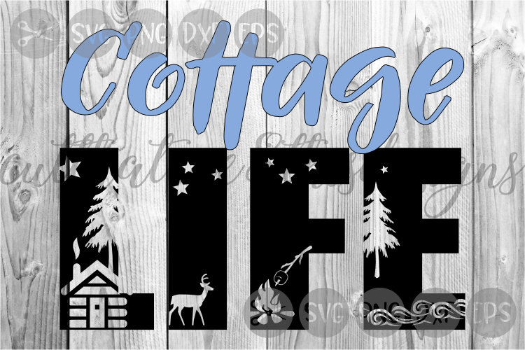 Cottage Life, Cabin, Nature, Outdoors, Cut File, SVG example image 1