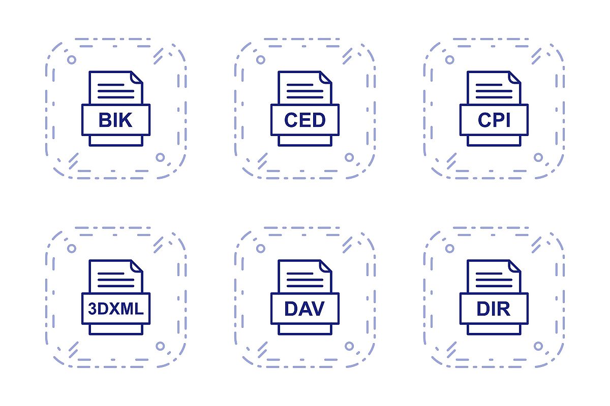 Set Of File Formats Icons example image 1