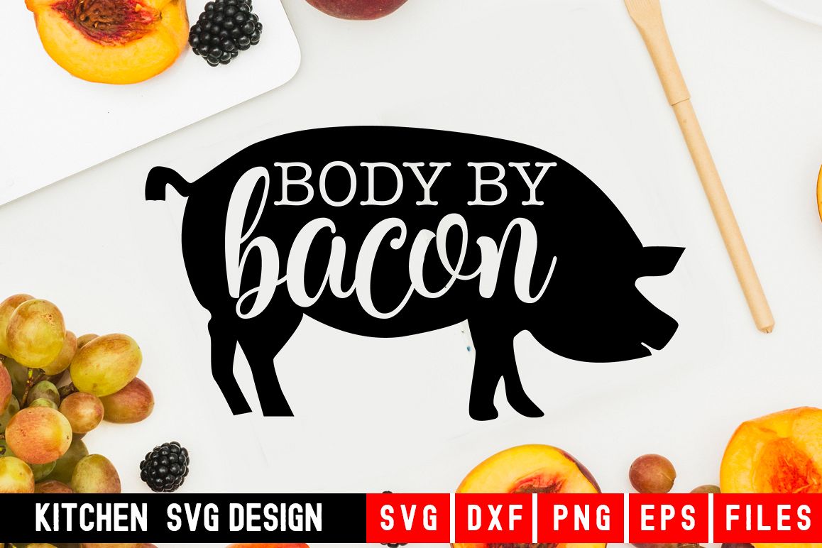 Body Bacon|Bacon svg|kitchen towel svg example image 1