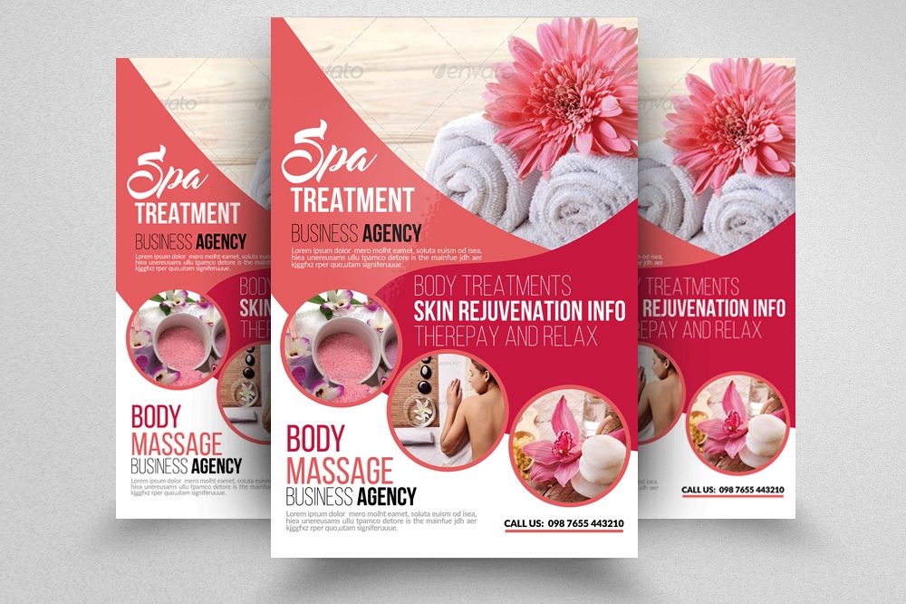 beauty spa flyer templates