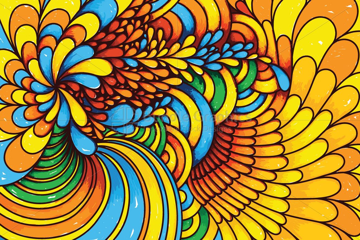 Abstract Floral Colorful Background example image 1