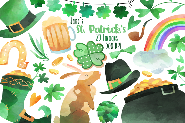 Download Watercolor St Patrick S Day Clipart 218363 Illustrations Design Bundles