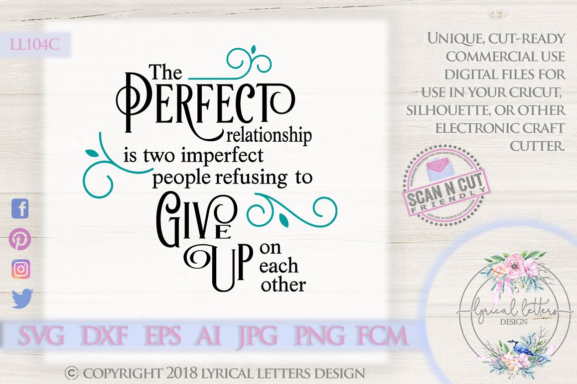The Perfect Relationship Wedding Love SVG Cut File LL104C example image 1