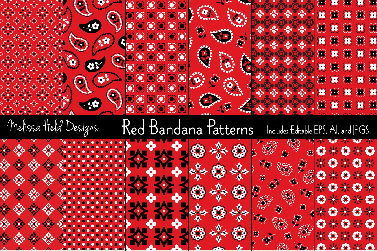 Red Bandana Patterns example image 1