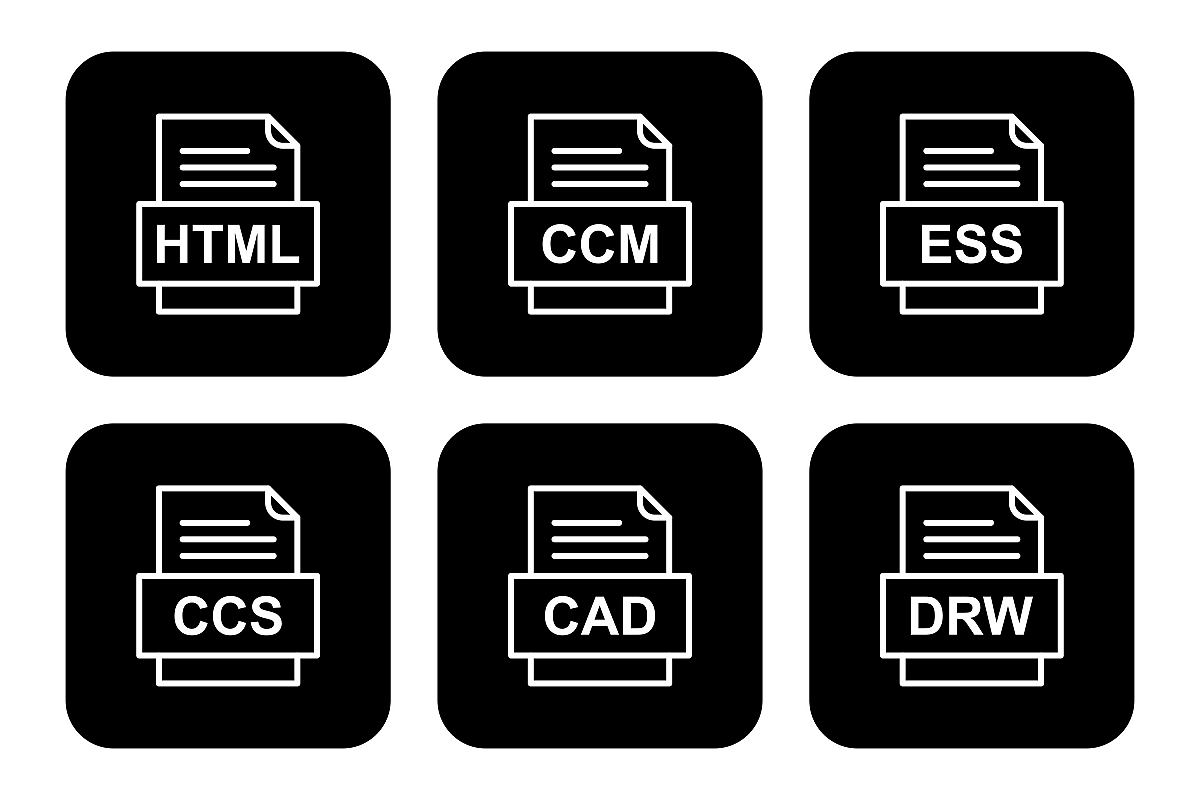 Set Of File Formats Icons example image 1