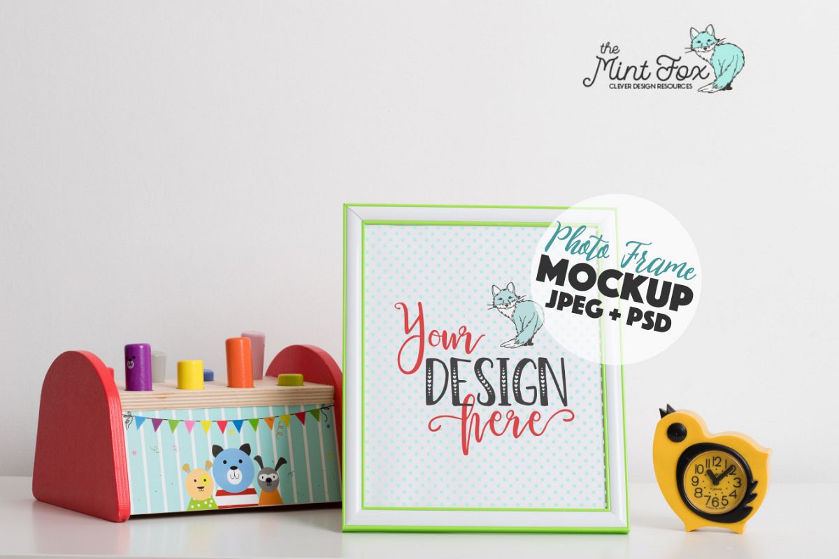 Children Photo Frame Mockup | Nursery Mock Up example image 1