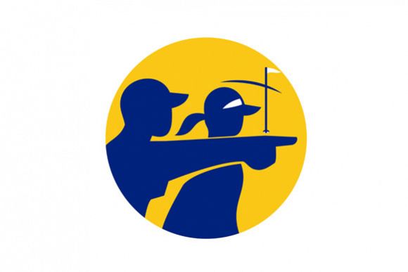 Caddie and Golfer Icon example image 1